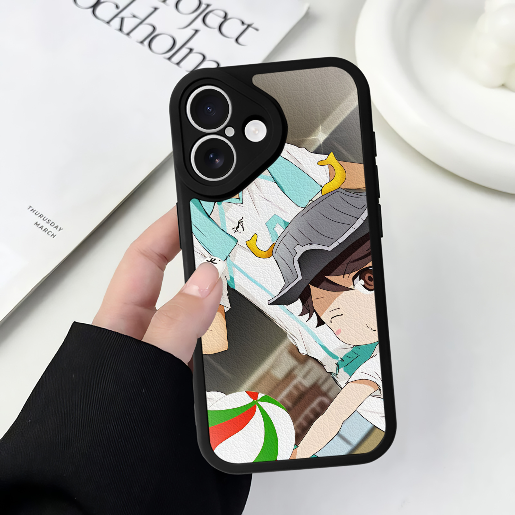 （画像用） ハイキュー!! Haikyu!! 【iPhone 16シリーズ対応】シリコンスマホケース（レザー調） 材質：シリコン